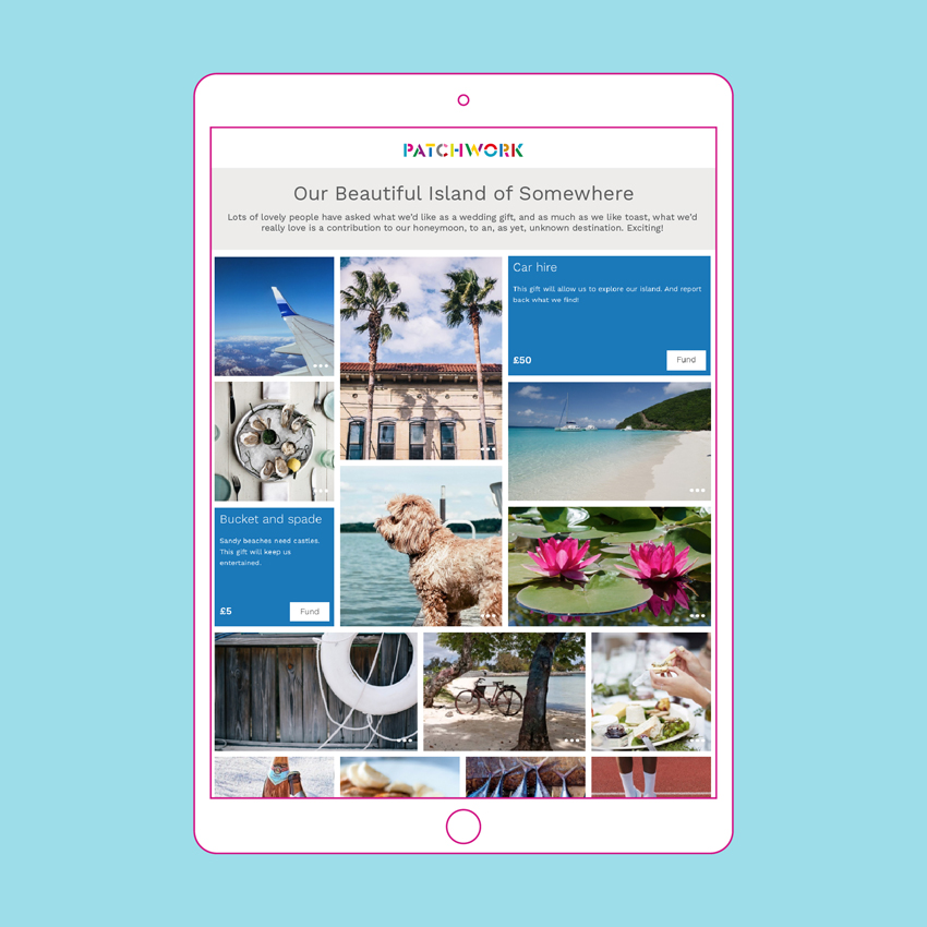 Patchwork Honeymoon Fund honeymoon destination 
