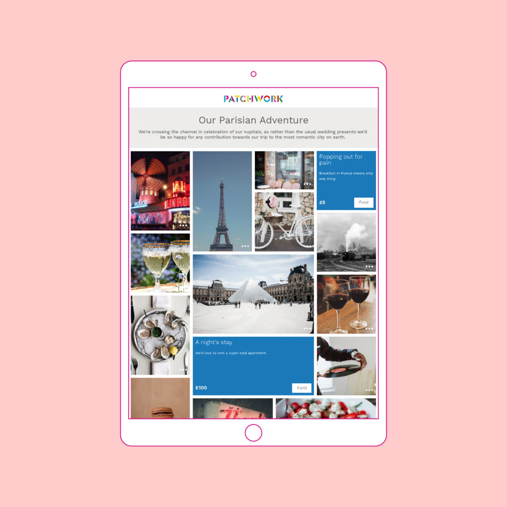Patchwork Honeymoon Fund Paris