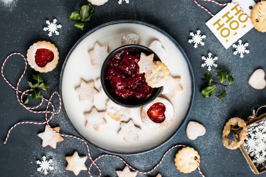 Christmas baking, food and drink,