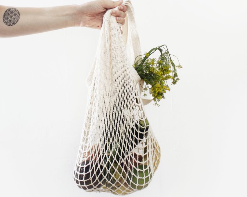 Eco shopping, shopping bag, no plastic, shop local