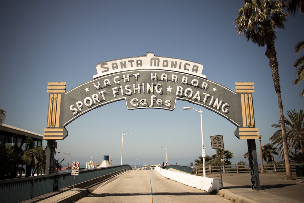 Santa Monica Yacht Harbor road sign