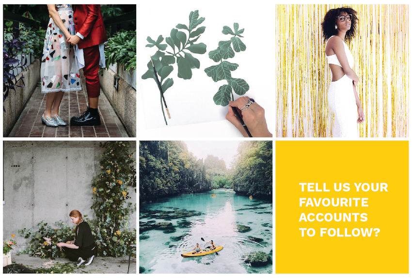 Collection of wedding insta images asking readers to tell us their favourite accounts