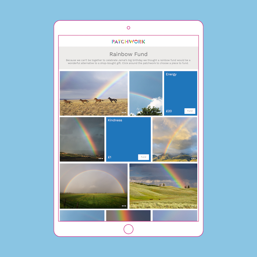 Patchwork Rainbow Fund in an iPad