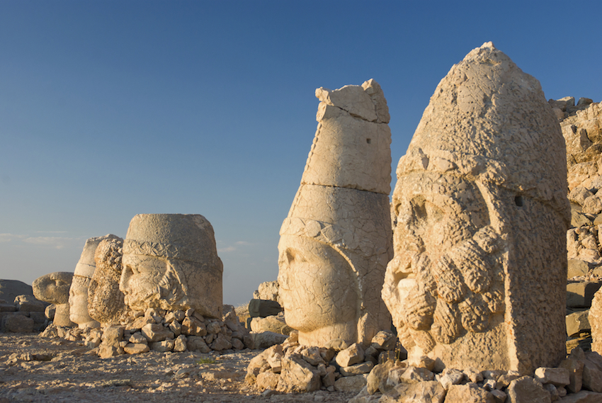 Ancient site of Nemrut Dagi, Turkey honeymoon destination 