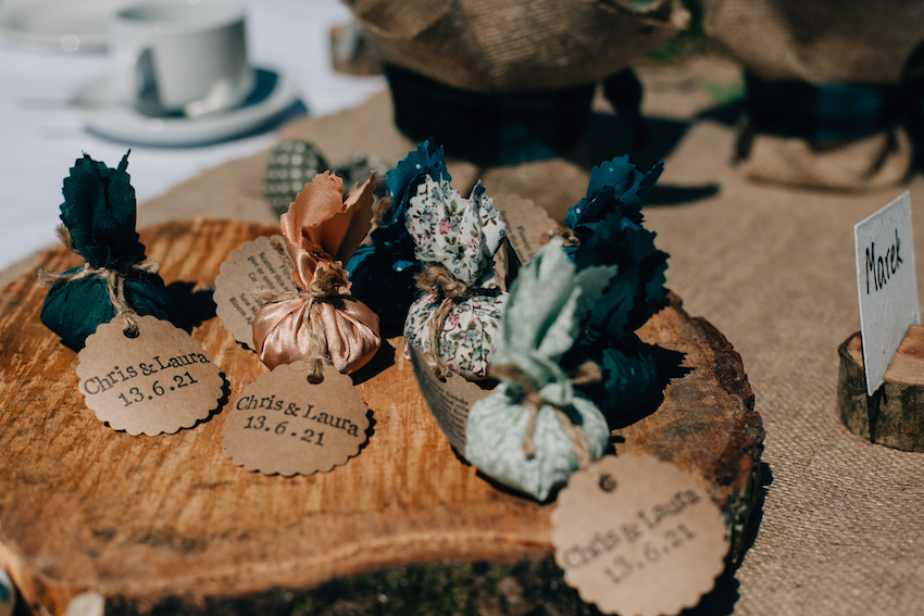sustainable seed bomb wedding favours - at Ecology Centre Kinghorn Fife